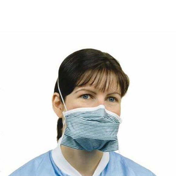 Alpha ProTech 695 Particulate Respirator / Surgical Mask Critical Cover® PFL® Medical N95 Chamber Elastic Strap One Size Fits Most Teal Stripe NonSterile ASTM Level 3 Adult