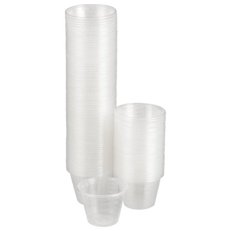 Graduated Medicine Cup McKesson 1 oz. Clear Plastic Disposable