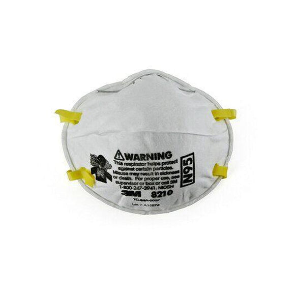 3M 8210 Particulate Respirator Mask Industrial N95 Cup Elastic Strap One Size Fits Most