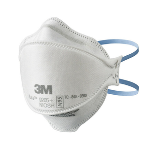 3M™ Aura™ Particulate Respirator 9205+, N95 Flat Fold Elastic Strap One Size Fits Most, Adult