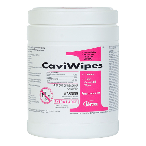 CaviWipes1™ Surface Disinfectant Premoistened Wipe 160 Count Metrex Research 13-5100