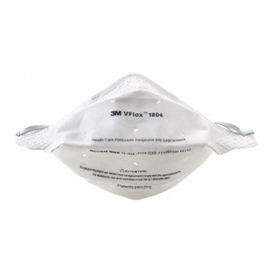 3M™ VFlex™ 1804 N95 Particulate Respirator Surgical Mask Medical Flat Fold Elastic Strap One Size Fits Most White NonSterile ASTM F1862 Adult
