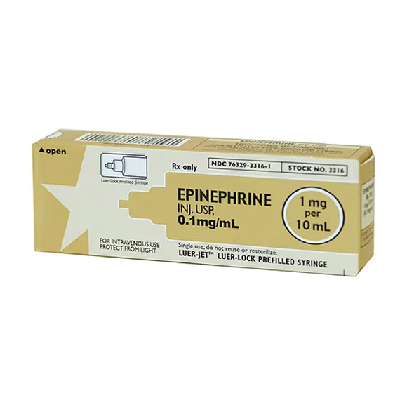 Epinephrine Inj Epinephrine Injection USP, 0.1mg/mL – Beyond Surgical