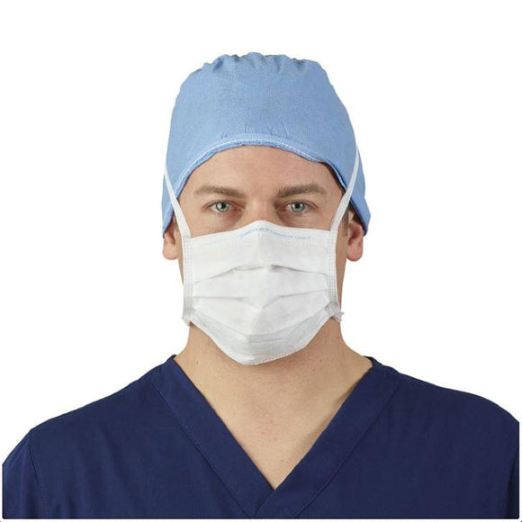 Surgical Mask, Fluidshield SoSoft Level 1, Pleated Tie Closure One Size Fits Most White NonSterile