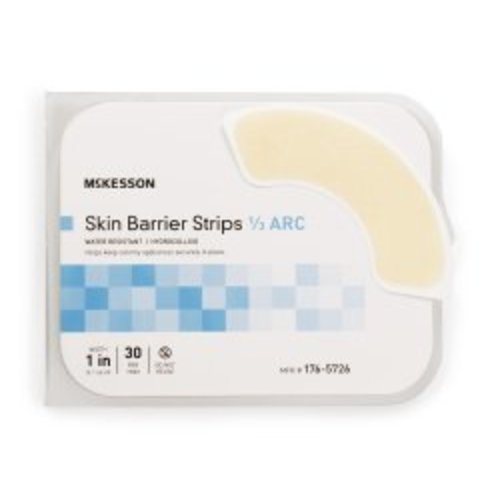 176-5726 > Skin Barrier Strip McKesson Adhesive Universal Size Flange Universal Hydrocolloid Shape-to-Fit 1 Inch W, 420/CS