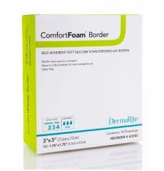 Dermarite ComfortFoam™ Border Silicone Foam Dressing, 43330 1/EA