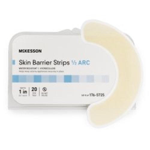 176-5725 > Skin Barrier Strip McKesson Adhesive Universal Size Flange Universal Hydrocolloid Shape-to-Fit 1 Inch W, 280/CS