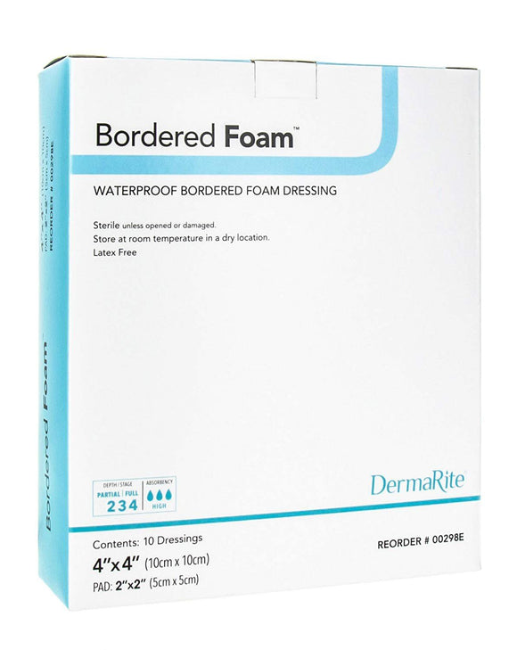 Dermarite 00298E BorderedFoam® Foam Dressing, 10/BX