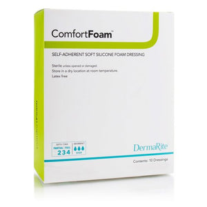 Dermarite Silicone Foam Dressing ComfortFoam™ 44220 2 X 2 Inch Square Silicone Adhesive without Border Sterile Each
