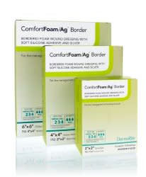 Dermarite ComfortFoam/Ag™ Border Foam Dressing with Silver, 10/BX 48660
