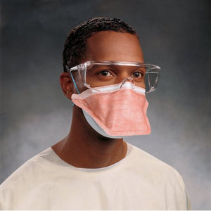 Particulate Respirator / Surgical Mask FluidShield Medical N95 Flat Fold Elastic Strap Small Orange NonSterile ASTM Level 3 Adult (210 per Case)