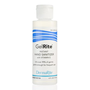00104 > Hand Sanitizer GelRite® 4 oz. Ethyl Alcohol Gel Bottle, 24/CS