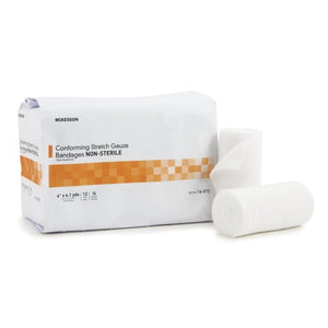 Conforming Bandage McKesson Polyester 4 Inch X 4-1/10 Yard Roll Shape NonSterile