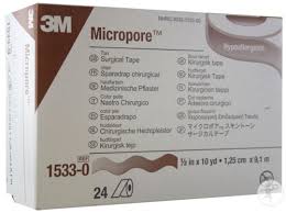 Medical Tape 3M™ Micropore™ Skin Paper 1/2 Inch X 10 Yard Tan N/S 3M Medical 1533-0 Medical Supplies>Surgical Products;Medical Supplies>Syringes & Needles;Medical Supplies>Wound Care 3M 1/2 Inch x 10 Yards Tan Each .