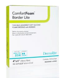 Dermarite ComfortFoam™ 47440 Border Lite Thin Silicone Foam Dressing, 10/BX