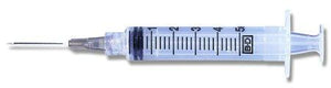 Syringe with Hypodermic Needle Precision Glide™ 5 mL 21 Gauge 1-1/2 Inch Detachable Needle Without Safety Becton Dickinson BD309633 100/BX Medical Supplies>Surgical Products;Medical Supplies>Syringes & Needles BD 