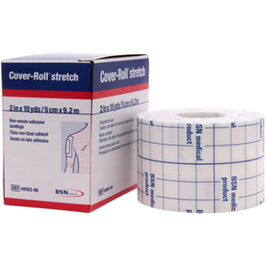 Dressing Retention Tape with Liner Cover-Roll® Stretch Nonwoven Polyester 2 Inch X 10 Yard White NonSterile