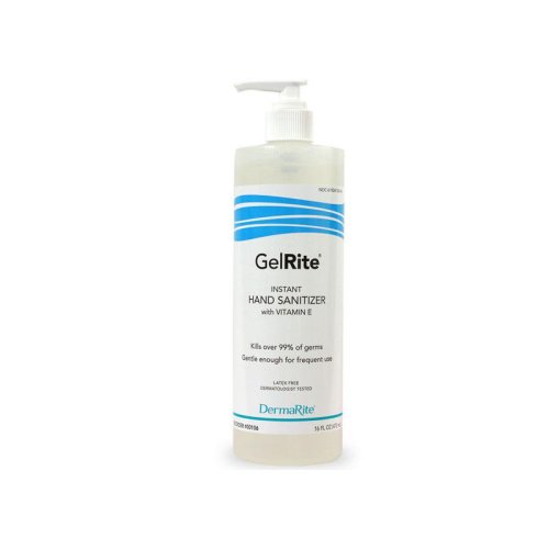 00106 > Hand Sanitizer GelRite® 16 oz. Ethyl Alcohol Gel Bottle, 12/CS