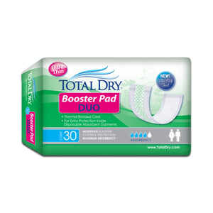 Incontinence Booster Pad TotalDry™ Booster Pad Duo 12 Inch Length Heavy Absorbency SecureLoc Core One Size Fits Most Adult Unisex Disposable