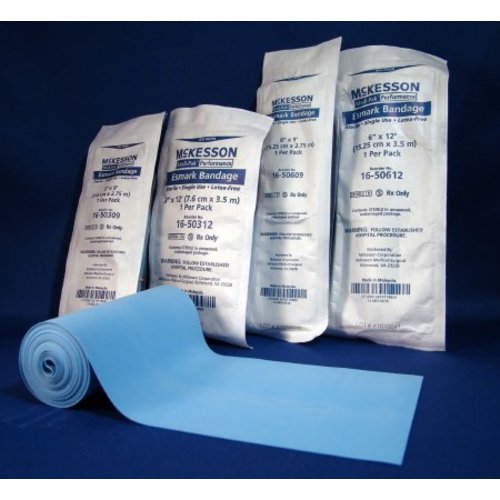 McKesson Performance Sterile Esmark Bandage, 4 in. x 3 yd., Blue, 1/EA ...